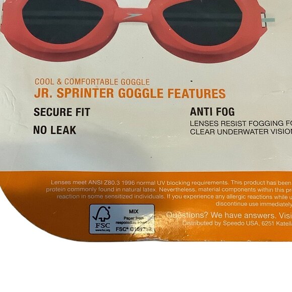 Speedo Junior Swim Goggles Age 6-14 Cool Comfortable Anti-Fog UV Protect No Leak - Picture 6 of 6